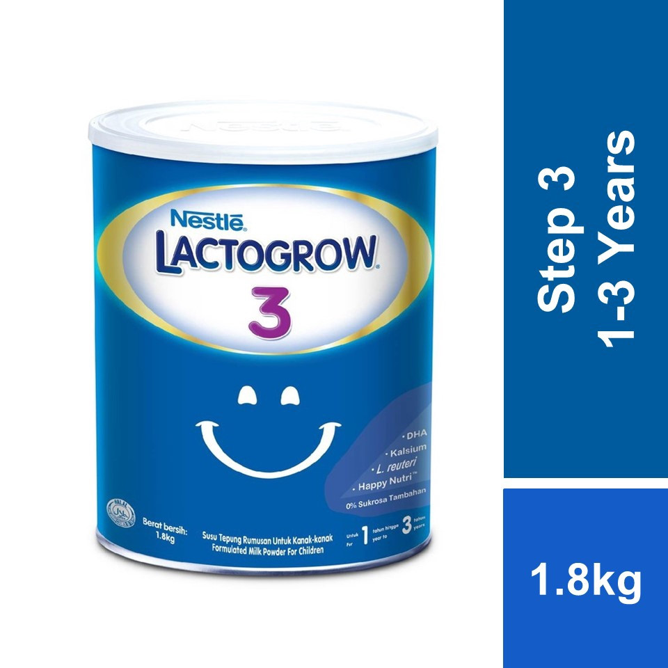Nestle Lactogrow 3 Baby Milk Powder (1 to 3 Years) 1800g – (Imported From Malaysia)