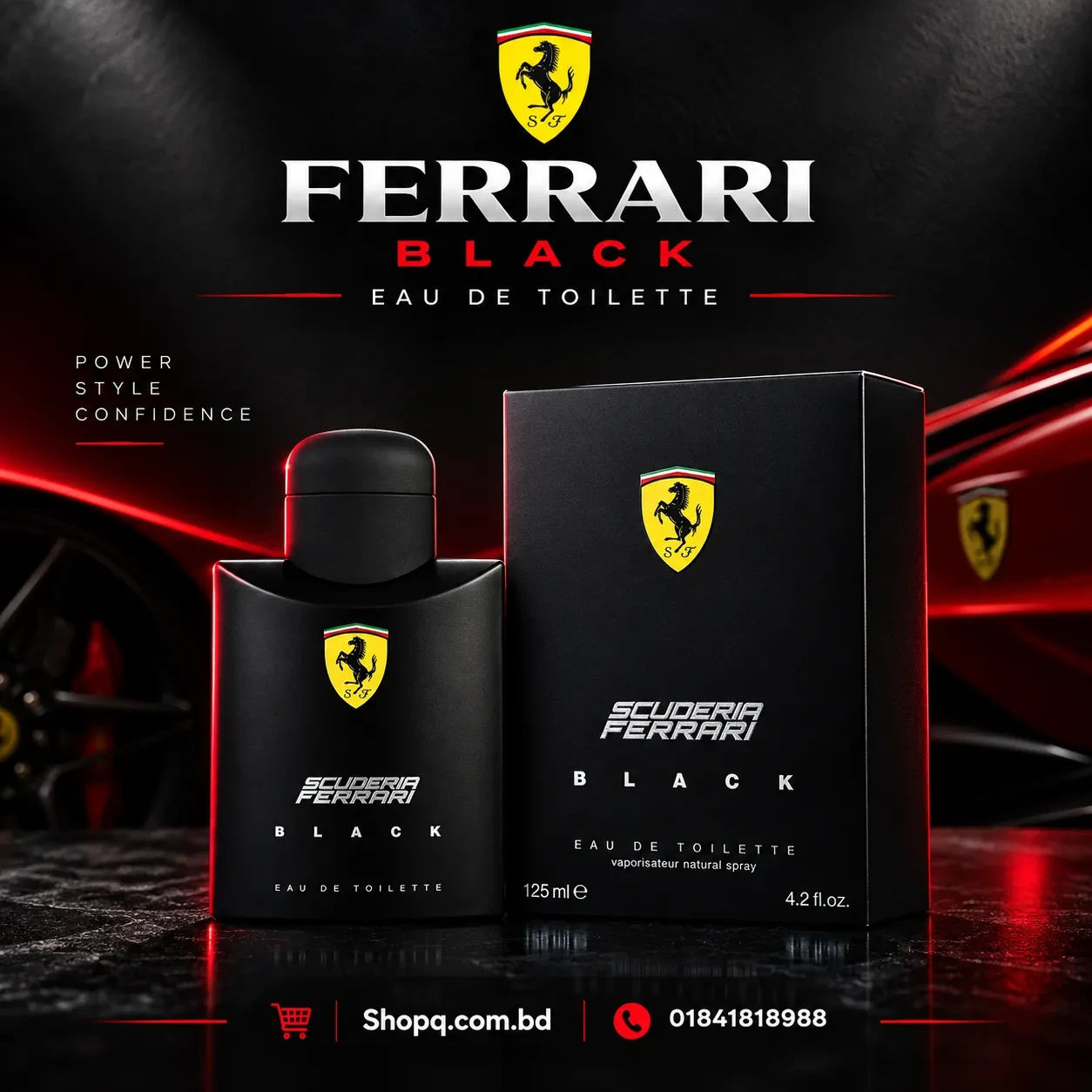 Ferrari Scuderia Ferrari Black EDT for Men (125ml) (100% Original)