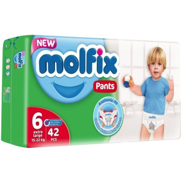 Molfix Pants Baby Diaper Extra Large 6 (15+ kg) - 42Piece