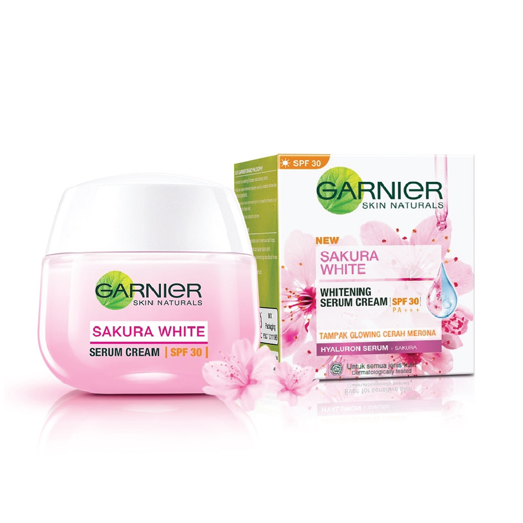 Garnier Sakura White Whitening Serum Face Cream SPF30 - 50ml (Indonesia)