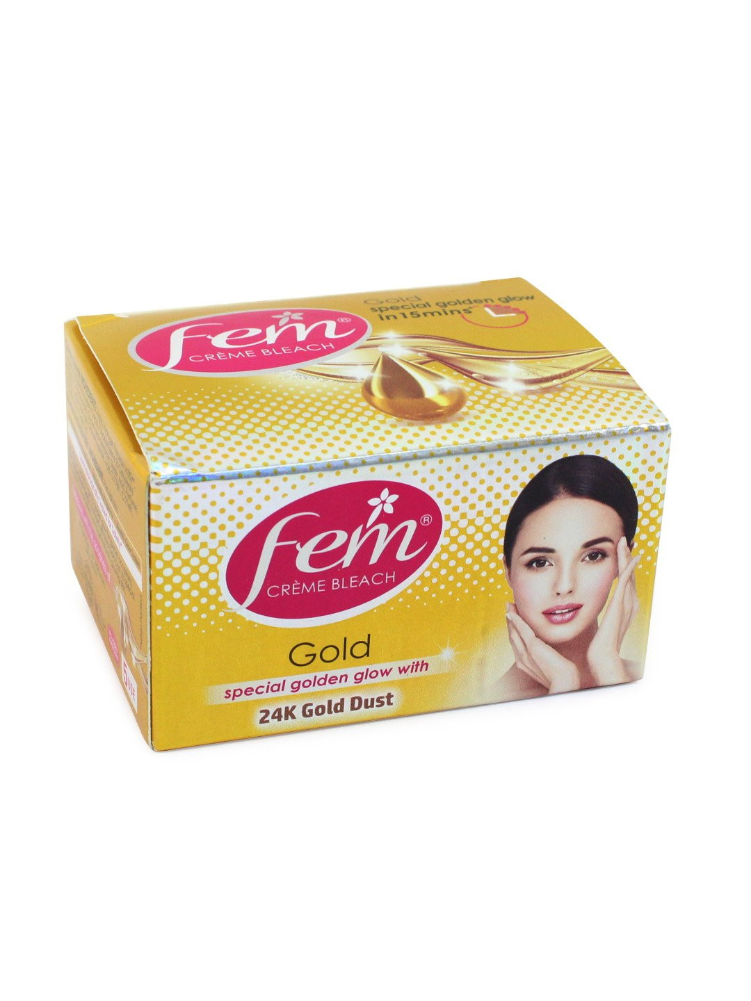 Fem Creme Bleach Gold 24K Gold Dust - 24g (India)