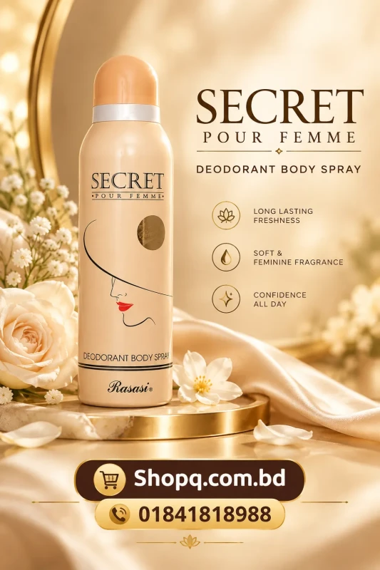 Rasasi Secret Pour Homme Deodorant Body Spray - 200ml (U.A.E)