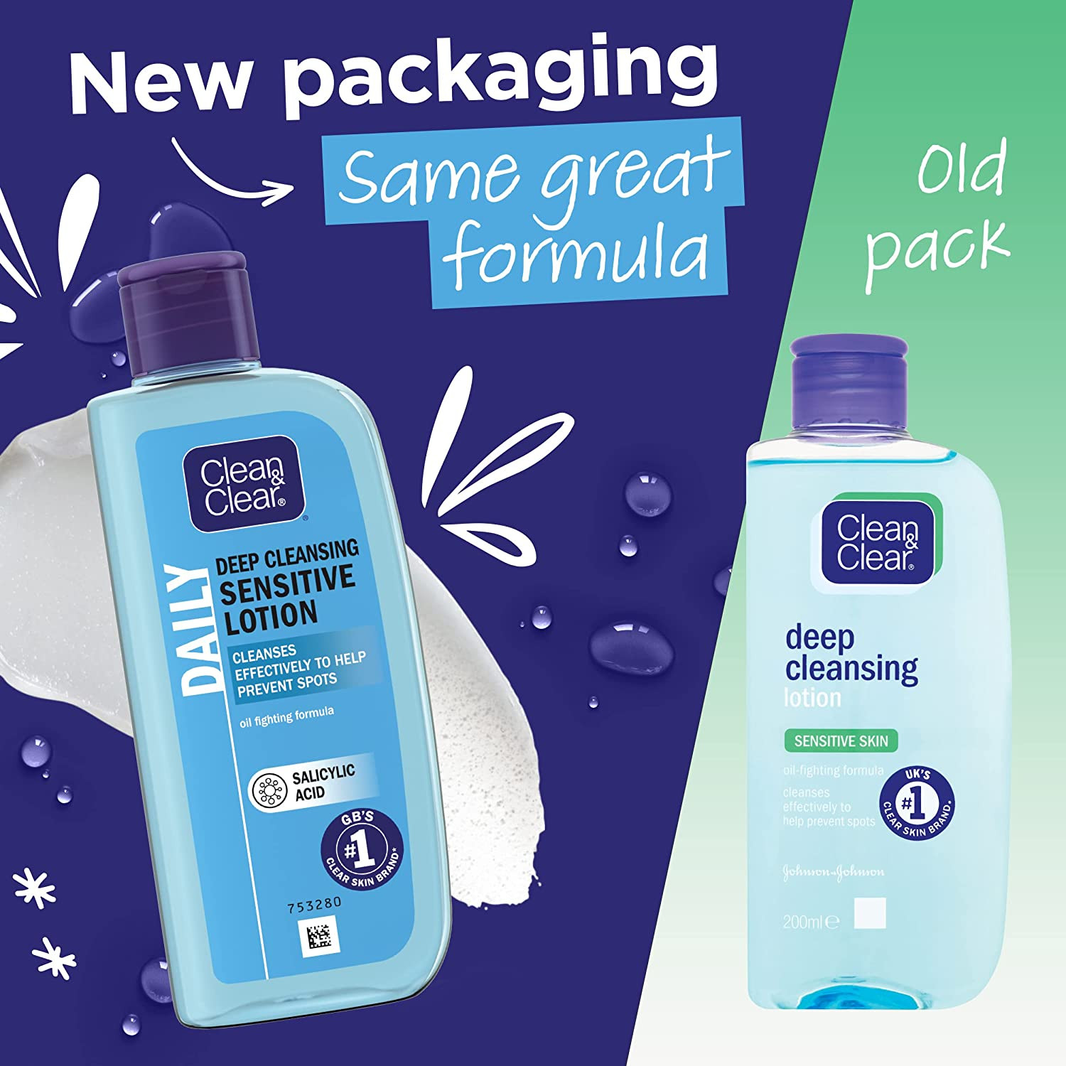 Clean & Clear Deep Cleansing Lotion for Sensitive Skin - 200ml