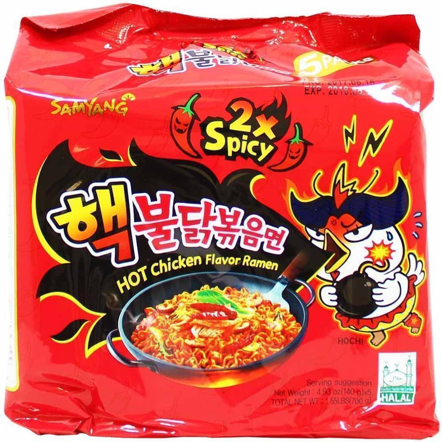 Samyang Hot Chicken Flavor Ramen 2x Spicy Noodles - 140g