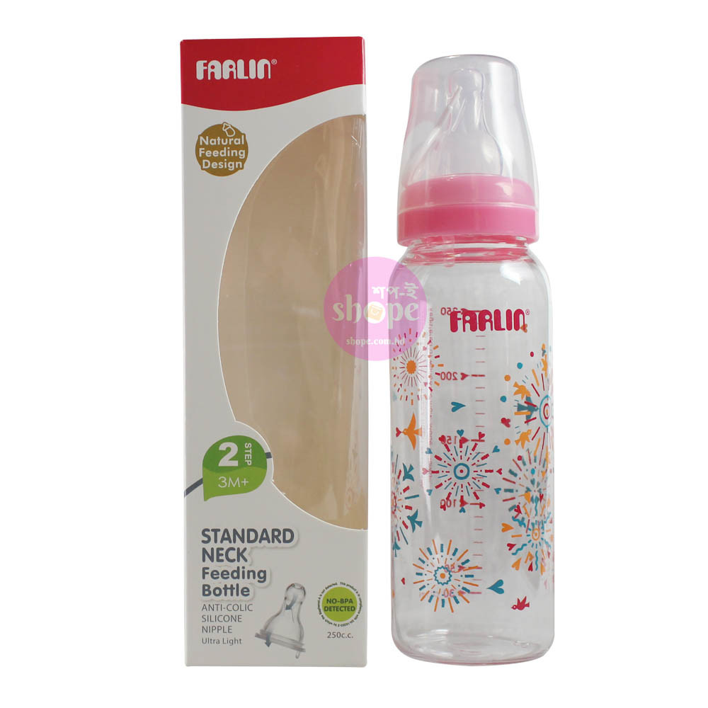Farlin Standard Neck Baby Feeding Bottle 2 Step 3m+ (NF-767) - 250ml (Taiwan)