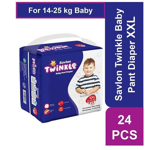 Savlon Twinkle Baby Pants Diaper (14-25Kg) - XXL 24pcs